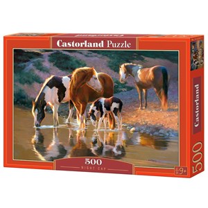 Castorland (B-52097) - "Chevaux dans au rivière" - 500 pièces