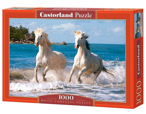 Castorland (C-102433) - "White Camargue Horses" - 1000 pièces