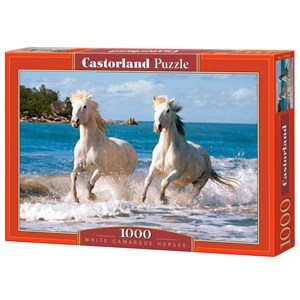Castorland (C-102433) - "White Camargue Horses" - 1000 pièces