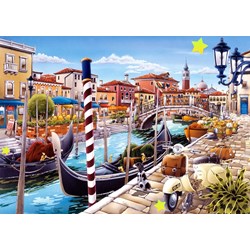 Castorland (C-103058) - "Venetian Canal in Italy" - 1000 pièces