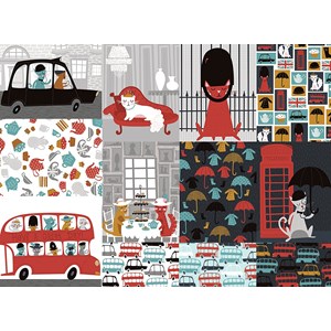 Ravensburger (14387) - "Cultured Cats" - 500 pièces