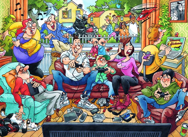 Jumbo (19111) - "Wasgij - Back to 1: Une Vraie Soirée d'Autrefois !" - 1000 pièces