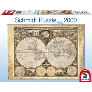 Schmidt Spiele (58178) - "Carte historique du monde" - 2000 pièces