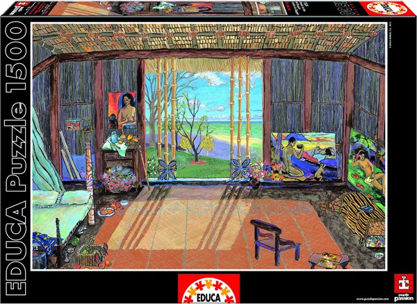 Educa (15534) - Damian Elwes: "Gauguin's Studio" - 1500 pièces