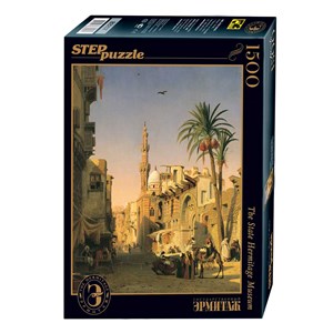 Step Puzzle (83207) - Prosper Marilhat: "Elizbekia Street au Caire" - 1500 pièces