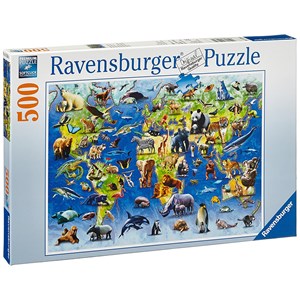 Ravensburger (14264) - "Endangered Animals" - 500 pièces