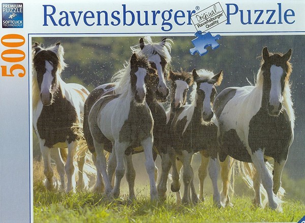 Ravensburger (14181) - "Group of Wild Horses" - 500 pièces