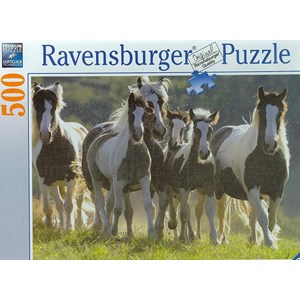 Ravensburger (14181) - "Group of Wild Horses" - 500 pièces