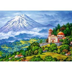 Trefl (10431) - "Landscape with The Volcano" - 1000 pièces