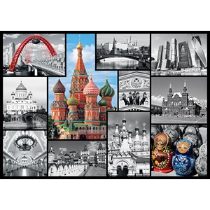 Trefl (10380) - "Moscow Collage" - 1000 pièces