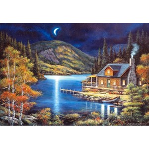 Castorland (C-102990) - John Zaccheo: "Moonlit Cabin" - 1000 pièces