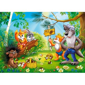 Castorland (B-26336) - "Who owns сonifer cones in the forest?" - 260 pièces