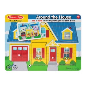 Melissa and Doug (734) - "Around the House, Sound Puzzle" - 8 pièces
