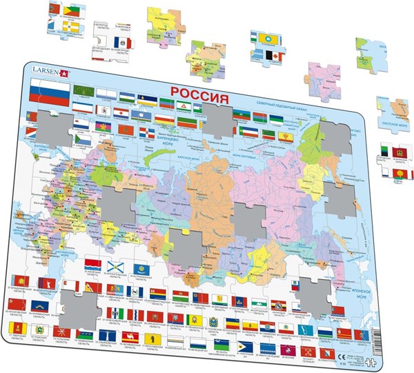 Larsen (K55-RU) - "Carte de la Russie - RU" - 70 pièces