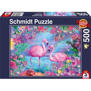 Schmidt Spiele (58342) - "Flamants Roses" - 500 pièces