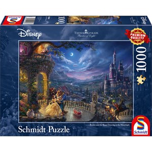 Schmidt Spiele (59484) - Thomas Kinkade: "Beauty and the Beast" - 1000 pièces