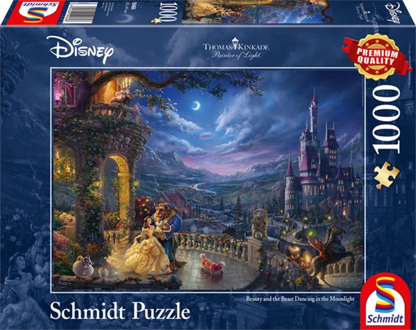 Schmidt Spiele (59484) - Thomas Kinkade: "Beauty and the Beast" - 1000 pièces
