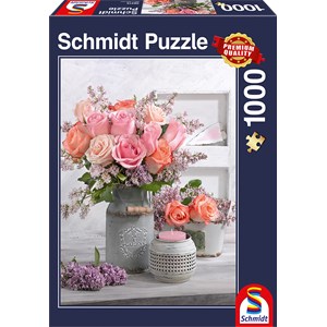 Schmidt Spiele (58314) - "Style Campagnard et Roses" - 1000 pièces