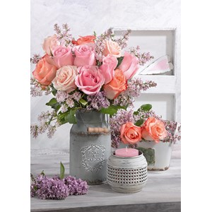 Schmidt Spiele (58314) - "Style Campagnard et Roses" - 1000 pièces