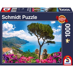 Schmidt Spiele (58329) - "Vue sur la Côte Amalfitaine" - 1000 pièces