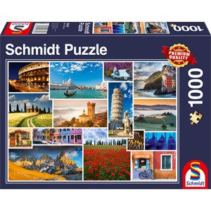 Schmidt Spiele (58339) - "Passez des vacances en Italie" - 1000 pièces
