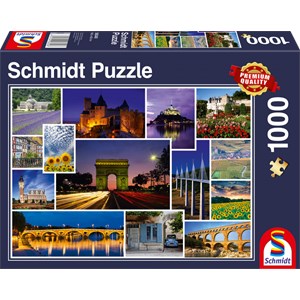 Schmidt Spiele (58340) - "Passez des vacances en France" - 1000 pièces