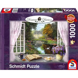 Schmidt Spiele (59590) - Dominic Davison: "Vue sur le Jardin du Château" - 1000 pièces