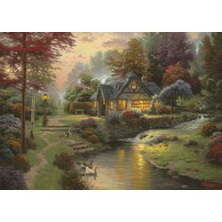Schmidt Spiele (58464) - Thomas Kinkade: "Soirée paisible" - 1000 pièces