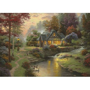 Schmidt Spiele (58464) - Thomas Kinkade: "Soirée paisible" - 1000 pièces