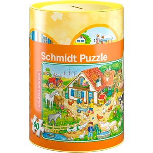 Schmidt Spiele (56917) - "Farmyard" - 60 pièces