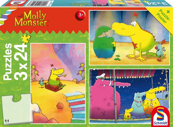 Schmidt Spiele (56226) - "On the road with Molly Monster" - 24 pièces