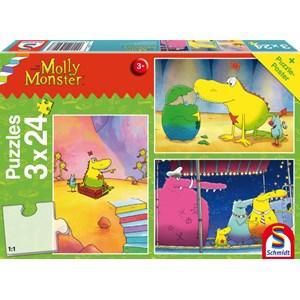 Schmidt Spiele (56226) - "On the road with Molly Monster" - 24 pièces