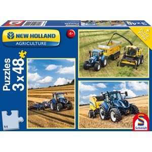 Schmidt Spiele (56214) - "New Holland T7 315 / T5 120 / FR 550" - 48 pièces
