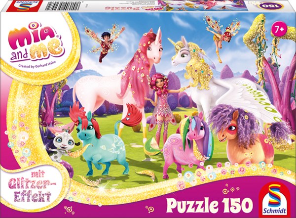 Puzzle 150 pièces - SCHMIDT - Licorne rose aille - Fantastique