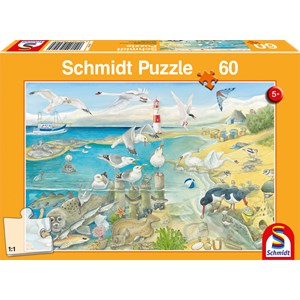 Schmidt Spiele (56248) - "Animals by the Sea" - 60 pièces