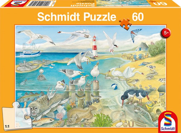 Schmidt Spiele (56248) - "Animals by the Sea" - 60 pièces