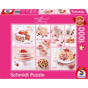 Schmidt Spiele (59576) - "Gâteaux Roses du Bonheur" - 1000 pièces