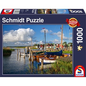 Schmidt Spiele (58317) - "Hafen Althagen, Ostseebad Ahrenshoop" - 1000 pièces
