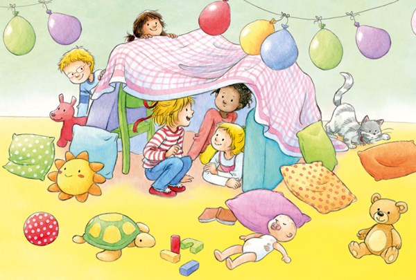 Schmidt Spiele (56259) - "Conni Builds a Cave" - 60 pièces