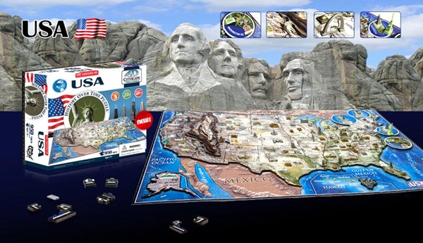 4D Cityscape (40008) - "USA History" - 950 pièces