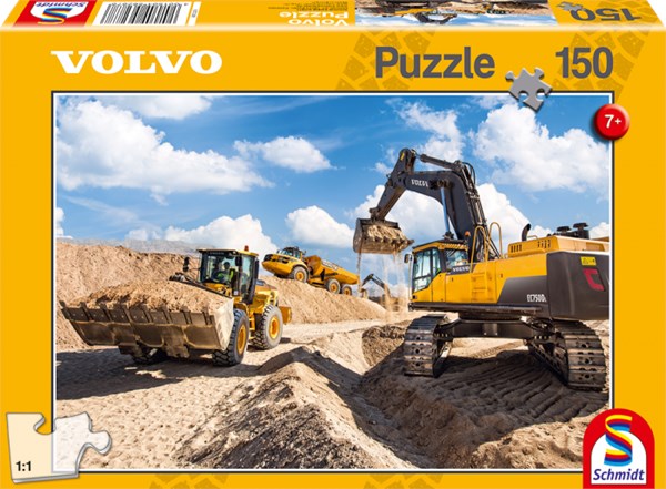 Schmidt Spiele (56287) - "Volvo L120GZ, A40F, EC750D" - 150 pièces