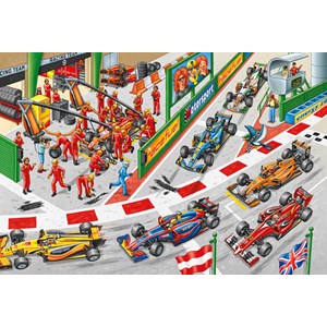 Schmidt Spiele (56288) - "Que se passe-t-il à la course automobile?" - 150 pièces