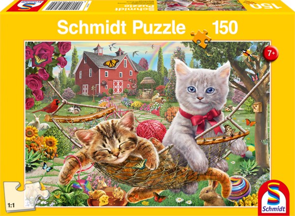 Schmidt Spiele (56289) - "Kitten in the Garden" - 150 pièces