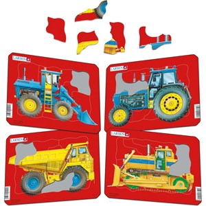Larsen (Z1) - "Tractors, Dump Truck and Bulldozer" - 10 pièces