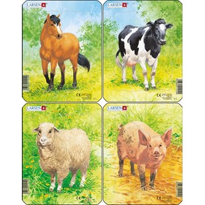 Larsen (V1) - "Animal Drawings. Horse, Cow, Sheep, Pig" - 5 pièces