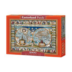 Castorland (C-200733) - "Map of the world, 1639" - 2000 pièces