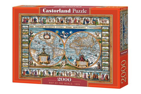 Castorland (C-200733) - "Map of the world, 1639" - 2000 pièces