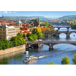 Castorland (B-53087) - "View of Bridges in Prague" - 500 pièces