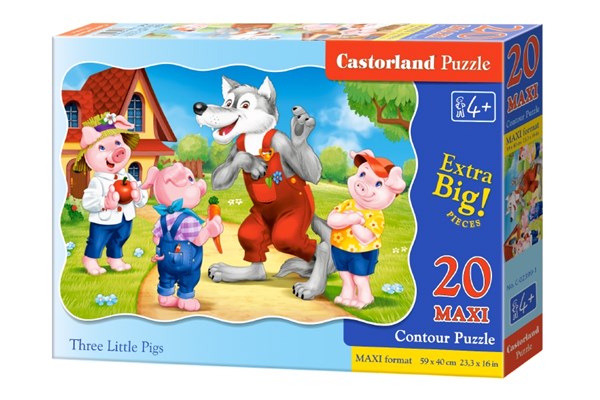 Castorland (C-02399) - "Les 3 Petits Cochons" - 20 pièces