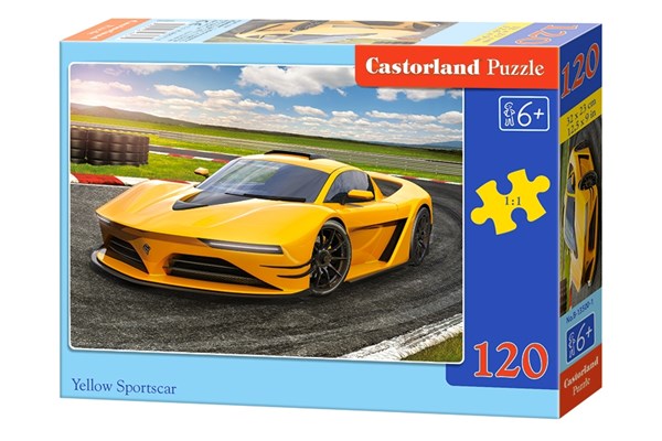Castorland (B-13500) - "Yellow Sportscar" - 120 pièces